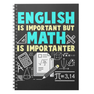 Caderno Espiral Engraçado Professor de Matemática Piada Escola de