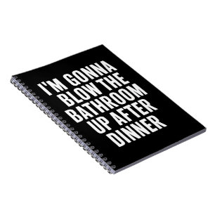 Caderno Espiral Engraçado Soprar O Humor Impróprio No Banheiro 