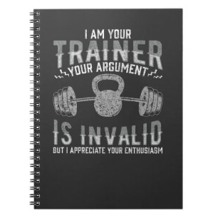 Caderno Espiral Engraçado Treinamento em Gym Workout Treinamento