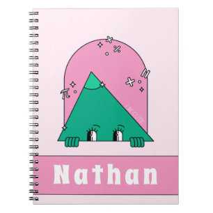 Caderno Espiral Engraçado Triângulo Personalizado de Objeto Mate