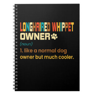 Caderno Espiral Engraçado Whippet Vintage Retro Dog Mãe Pai