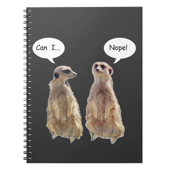 Caderno Espiral Engraçados e bonitos meerkats na conversa (Frente)
