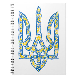 Caderno Espiral Énica nacional ucraniana emblem trident trizub