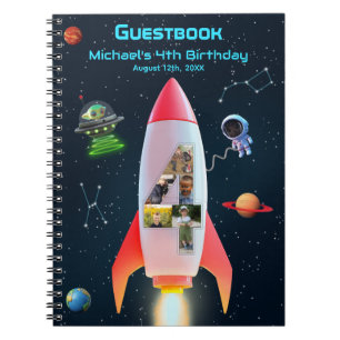 Caderno Espiral Enorme Quatro Rocket Space 4º Aniversário do Liv
