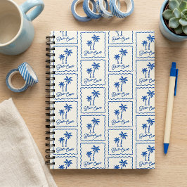 Caderno Espiral Enseada Azul