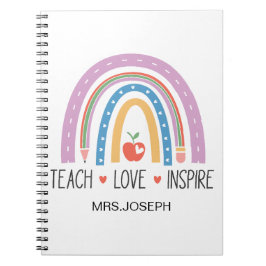 Caderno Espiral Ensine Amor Inspire Professor