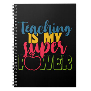 Caderno Espiral Ensino no Dia do Professor é o meu super poder