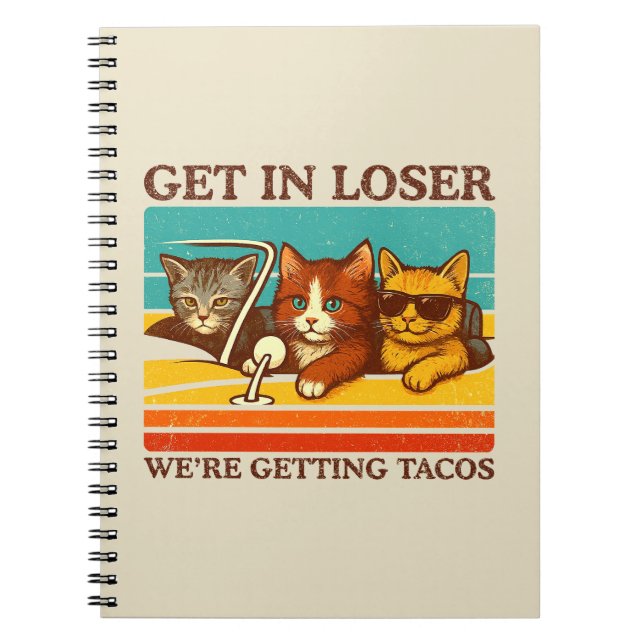 Caderno Espiral Entra-te, estamos a apanhar tacos (Frente)