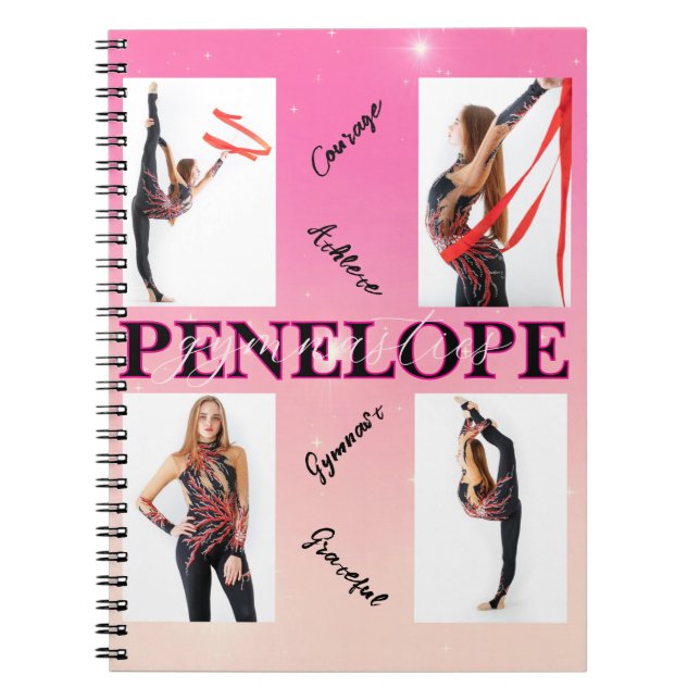 Caderno Espiral Envolvimento de Fotografias Rosa 4 Envolvidas (Frente)