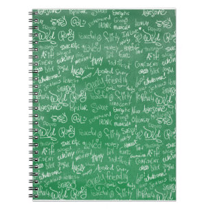 Caderno Espiral Epic Chalkboard Moods Engraçado Ditos Escolares