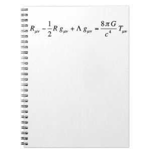 Caderno Espiral Equação de campo Einstein da relatividade geral