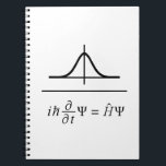 Caderno Espiral Equação de Schrödinger<br><div class="desc">Na mecânica quântica,  a equação de Schrödinger descreve como o estado quântico de alguns sistemas físicos muda com o tempo. Foi publicado em 1926 pelo físico austríaco Erwin Schrödinger.</div>