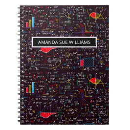 Caderno Espiral Equação Matemática / Física - Seu Nome /Monograma
