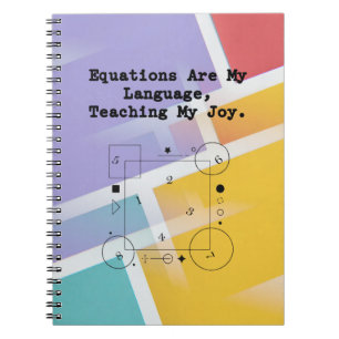 Caderno Espiral Equações Minha Linguagem Ensinando Minha Alegria