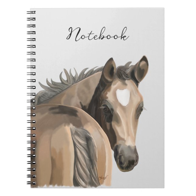 Caderno Espiral equestre de pônei bonito (Frente)
