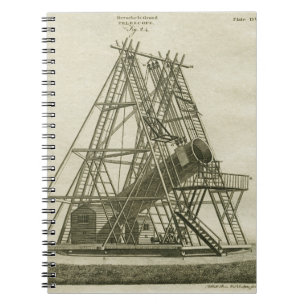 Caderno Espiral EQUIPAMENTO CIENTÍFICO Antiquado Telescópio DO SÉC