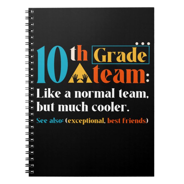 Caderno Espiral Equipe Da 10ª Série Como Uma Equipe Normal Mas Mui (Frente)