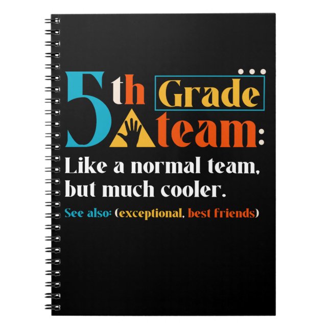 Caderno Espiral Equipe De 5 Como Equipe Normal, Mas Muito Mais Fri (Frente)