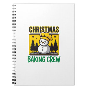Caderno Espiral Equipe de Confeitaria de Natal Boneco de Neve Desi