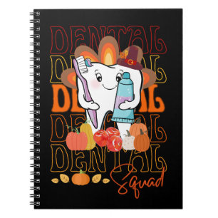 Caderno Espiral Equipe de Dentários Festivos do Esquadrão de Ação