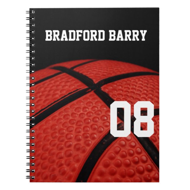 Caderno Espiral Equipe de esporte de basquete (Frente)
