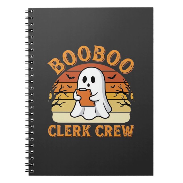 Caderno Espiral Equipe de Funcionário Booboo Projeto de Fantasma d (Frente)