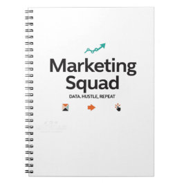 Caderno Espiral Equipe de Marketing – Dados. Empenho. Repita.