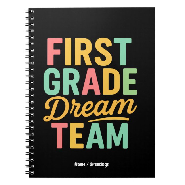 Caderno Espiral Equipe de Sonho da Primeira Série Professor Volta  (Frente)