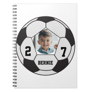 Caderno Espiral Equipe esportiva jogador de futebol personalizado