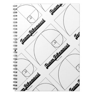 Caderno Espiral Equipe Fibonacci (espiral de Fibonacci)