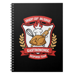Caderno Espiral Equipe Gastronômica Esquadrão de Cozinha Urgente C