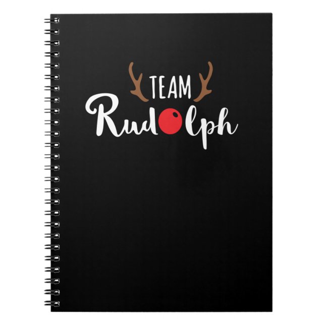 Caderno Espiral Equipe Rudolph Christmas Motif (Frente)
