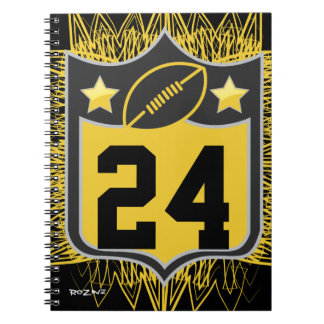 Caderno Espiral Equipe USA Sports Black e Dourado Pittsburgh Futeb