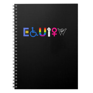 Caderno Espiral _EQUITY_ Igual Direitos LGBTQ Ally Unity Prima Fem