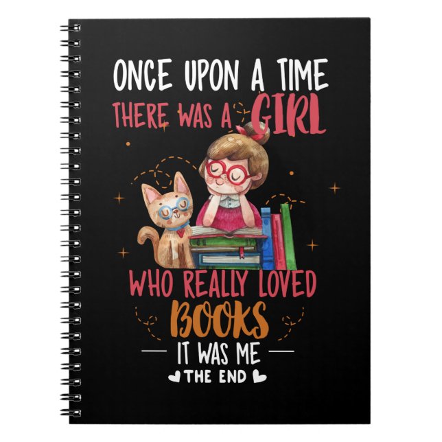 Caderno Espiral Era Uma Vez Uma Garota Que Realmente Livros (Frente)