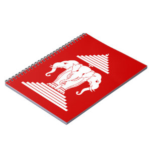 Caderno Espiral Erawan três dirigiu o Lao do elefante/bandeira de