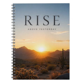 Caderno Espiral Erga-se Acima do Ontem – Nascer do Sol na Montanha