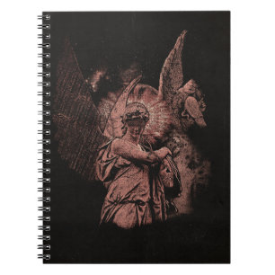Caderno Espiral Erro divino - Design de Streetwear de Gótico técni