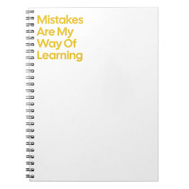 Caderno Espiral Erros são a minha maneira de aprender