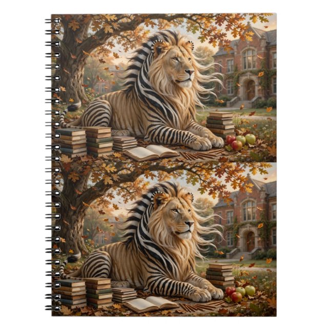 Caderno Espiral Erudito de Outono do Bosque Dourado (Frente)