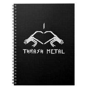 Caderno Espiral Erupção cutânea Esqueleto Mãos Coração Clássica
