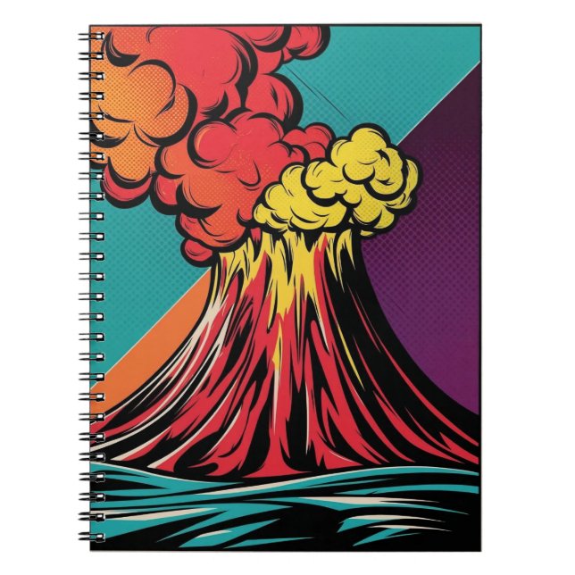 Caderno Espiral Erupção em cor (Frente)