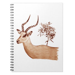 Caderno Espiral Esboço animal do desenho dos animais selvagens do