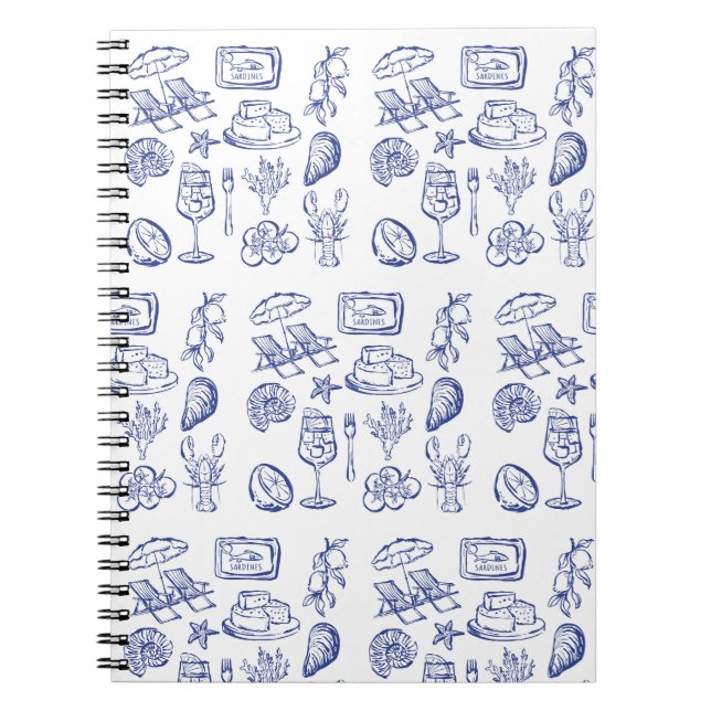 Caderno Espiral Esboço de Vida Mediterrânea (Frente)