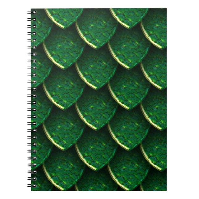 Caderno Espiral Escala de Dragões Verdes (Frente)