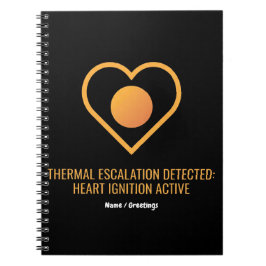 Caderno Espiral Escalada Térmica Detectada Ignição do Coração Ativ