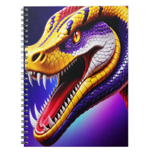 Caderno Espiral Escalas brancas e amarelas roxas vibrantes para a
