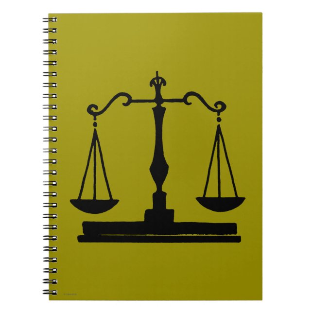 Caderno Espiral Escalas de justiça (Frente)