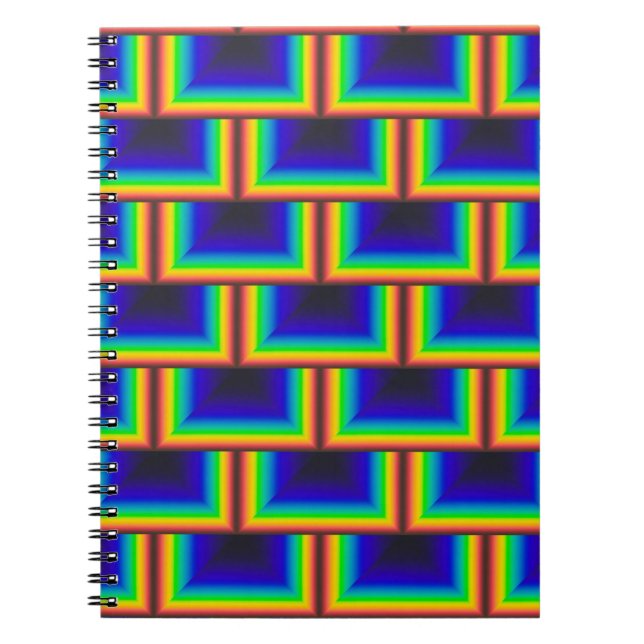 Caderno Espiral Escalas quadradas de espectro solar (Frente)
