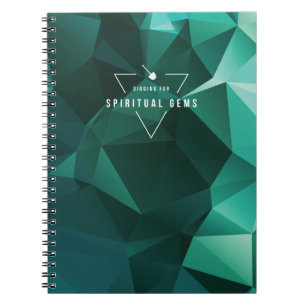 Caderno Espiral Escavar para gemas espirituais (esmeralda)